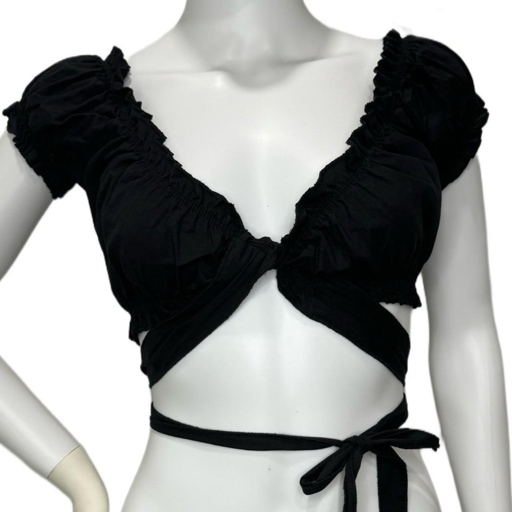 Adika Black Warp Top